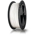 spool of white 3d filament