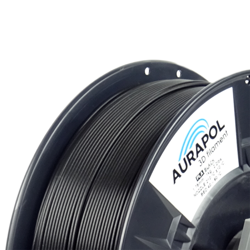 AURAPOL PLA HT110 3D Filament Black 1 Portugal Espana Evolt Impressao 3D