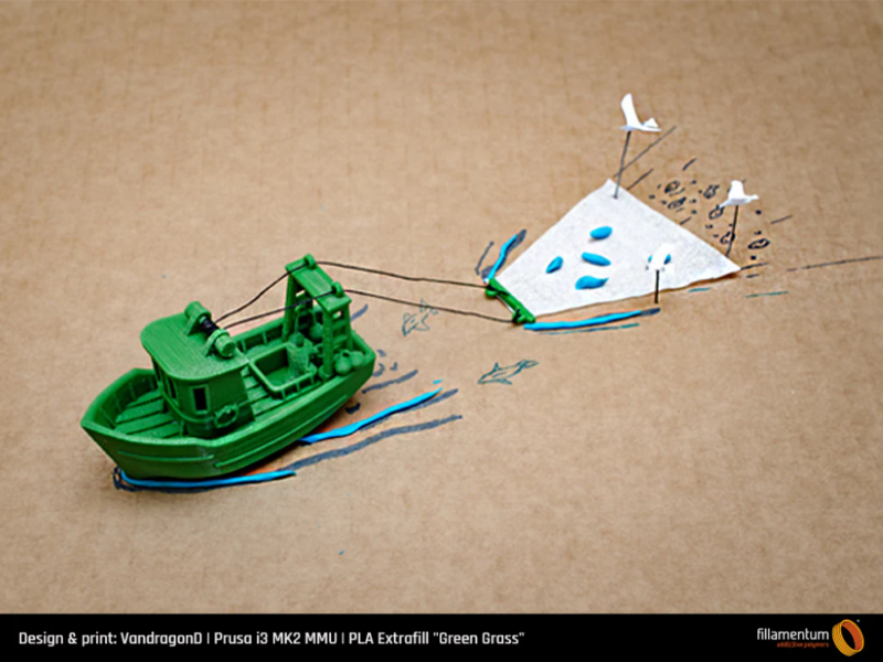 PLA_Extrafill_Green_Grass_VandragonD_FIN_the_little_Trawler-Portugal-Espana-Evolt-Impressao-3D