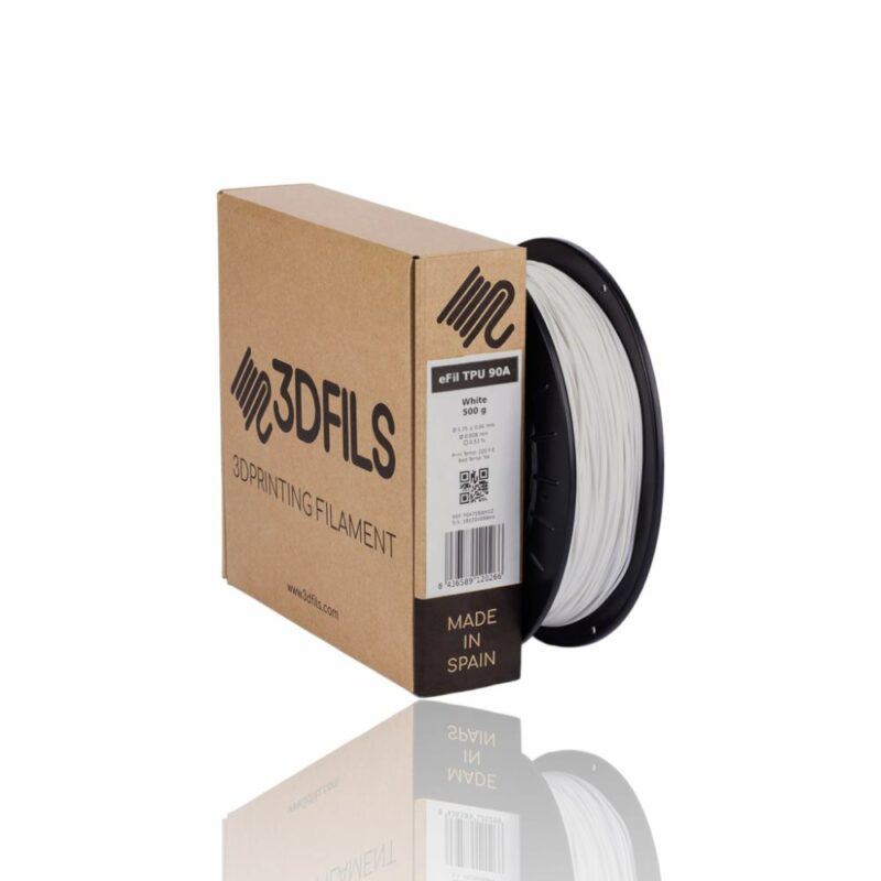 TPU90A WHITE Portugal Espana Evolt Impressao 3D