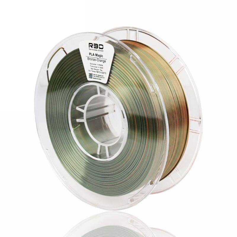 R3D Dual PLA evolt portugal espana filamento impressao 3d orange bronze