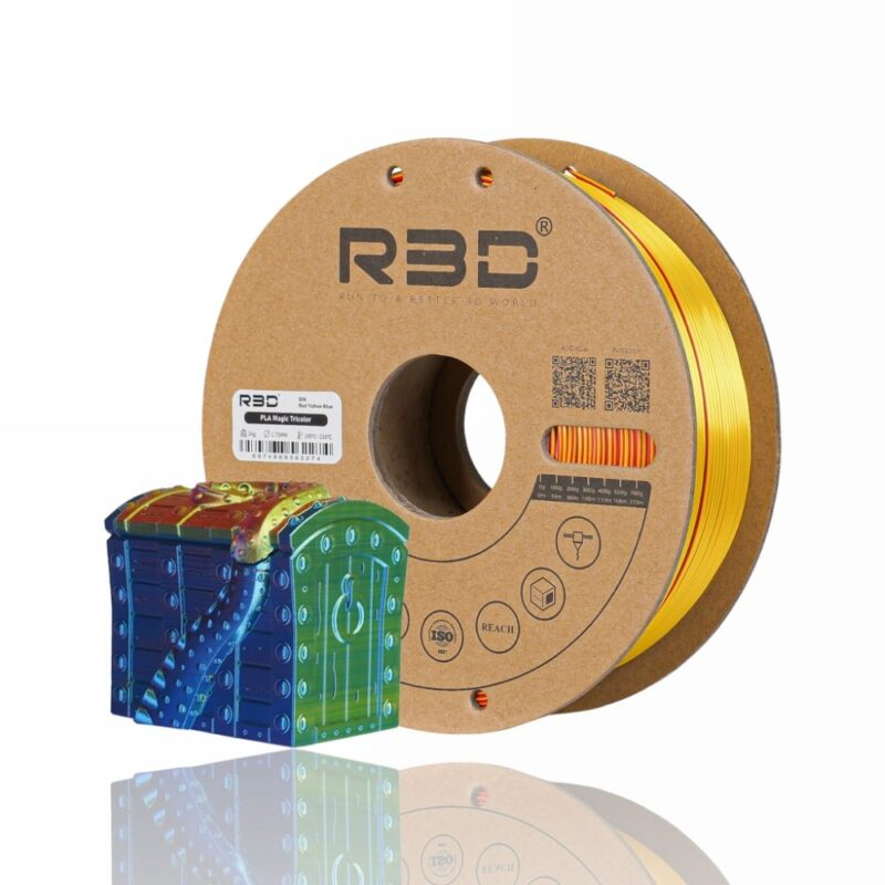 R3D PLA evolt portugal espana filamento impressao 3d red yellow blue
