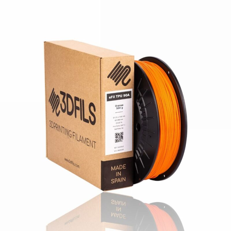 TPU90A ORANGE Portugal Espana Evolt Impressao 3D