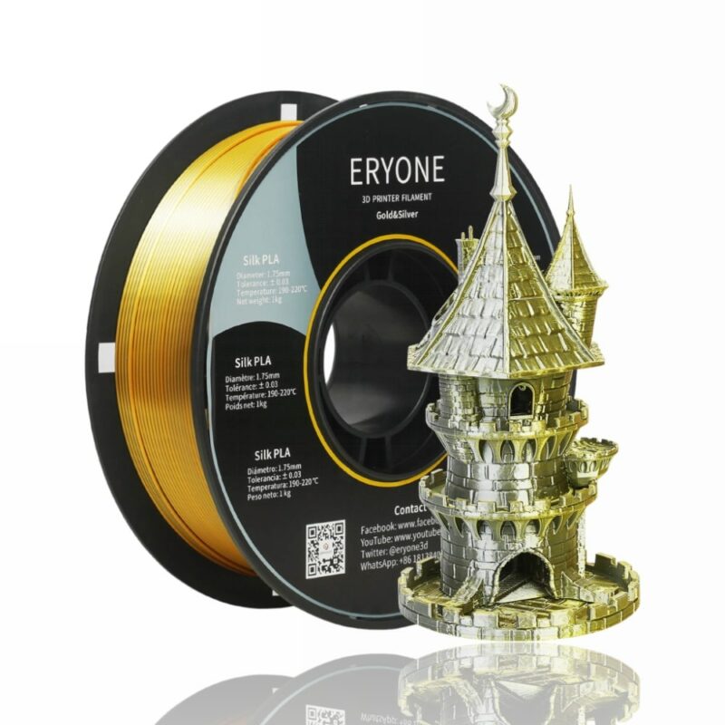 pla silk dual color eryone gold silver evolt portugal espana filamento impressao 3d