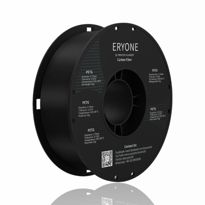 petg carbon fiber eryone black evolt portugal espana filamento impressao 3d