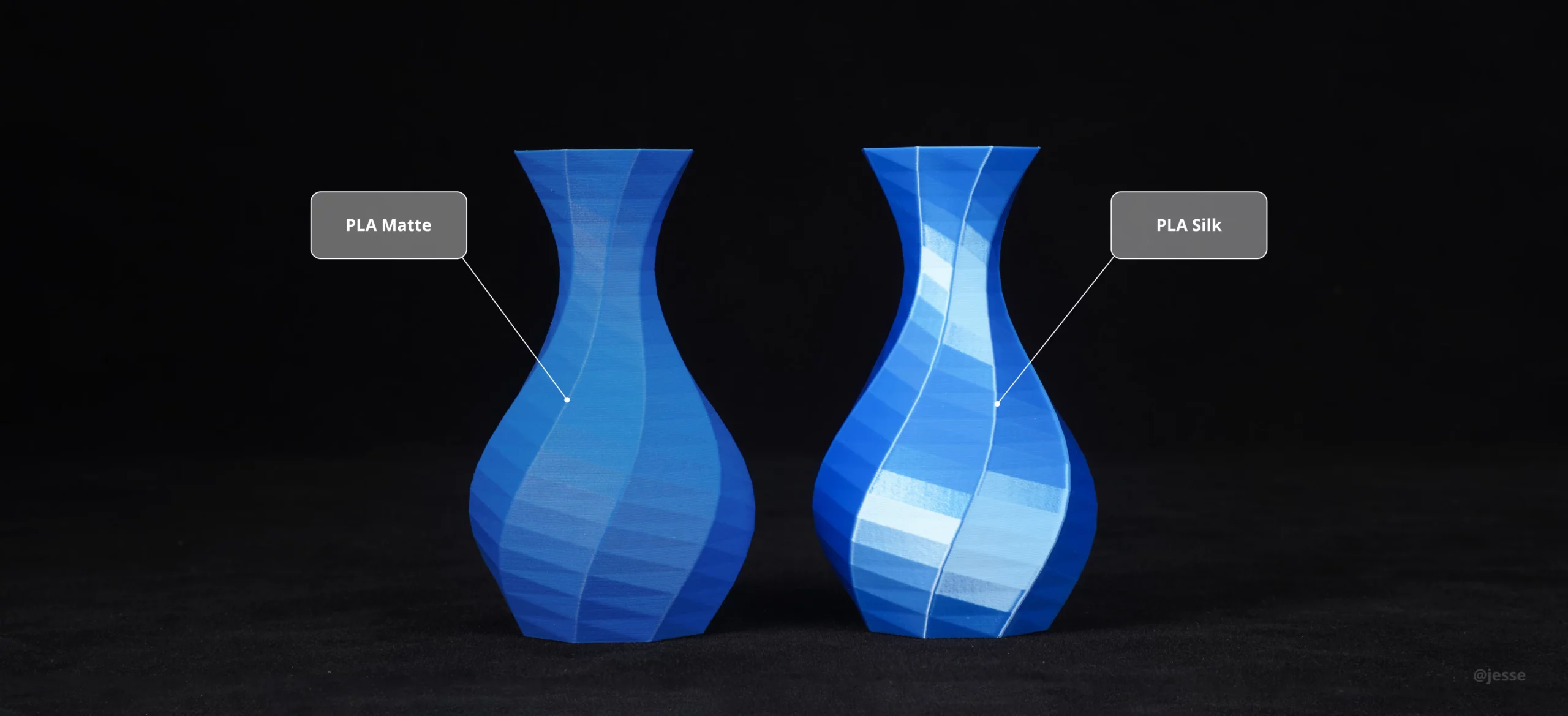 pla matte vs pla silk pc