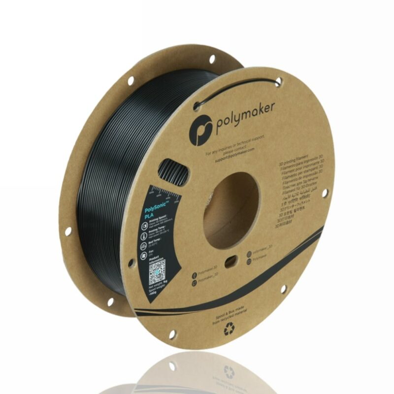 polymaker pla polysonic black evolt portugal espana filamento impressao 3d