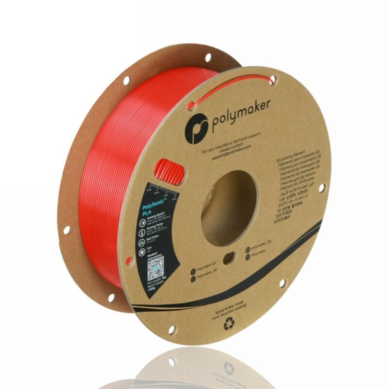 polymaker pla polysonic red evolt portugal espana filamento impressao 3d