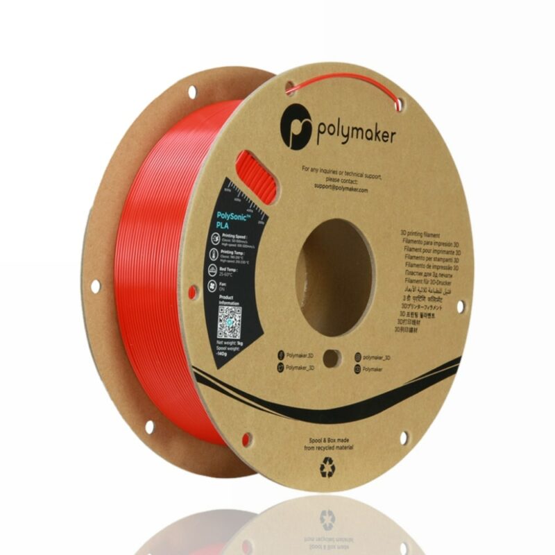 polymaker pla polysonic red evolt portugal espana filamento impressao 3d