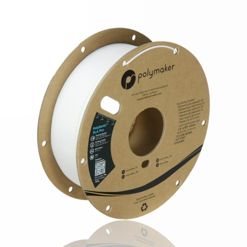 polymaker pla pro polysonic white evolt portugal espana filamento impressao 3d