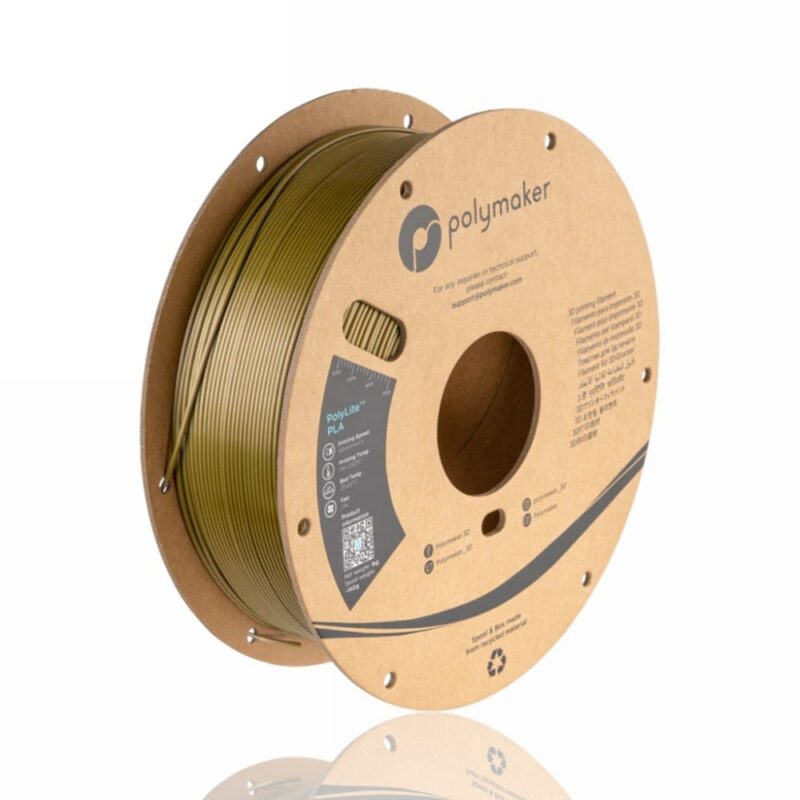 PolyLite Silk PLA 1.75mm 1kg Silk Brass evolt portugal espana filamento impressao 3d