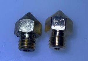 0.4mm B-SERIES PREMIUM Aço Endurecido Hardened Steel Nozzle MK8  - AIMSOAR photo review